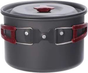 BESPORTBLE Single Pot Set Aluminum Alloy Cooking Pot Camping Cookware Compact for Outdoor Activities