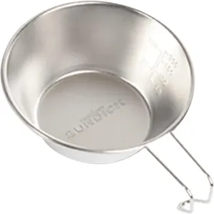BESPORTBLE Stainless Steel Salad Bowl Cups Water Portable Outdoor Camping Foldable Bowl Camping Mug Camping