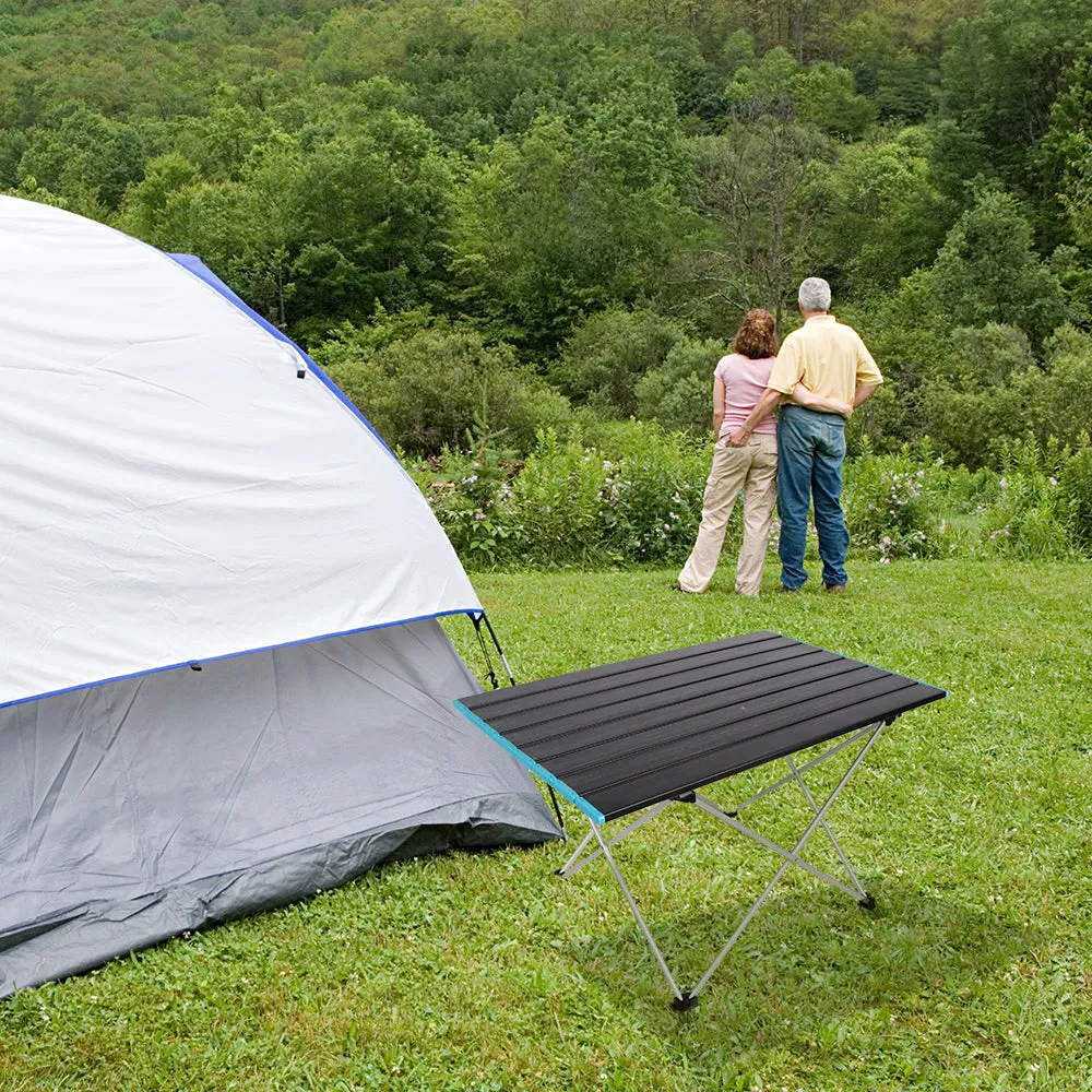 BIGTREE Foldable Lightweight Camping Table Portable Ultralight Aluminum Table Top with Storage Bag, Easy to Carry for Outdoor | Camping | Picnic Table | BBQ Cooking | Beach | Hiking | Fishing