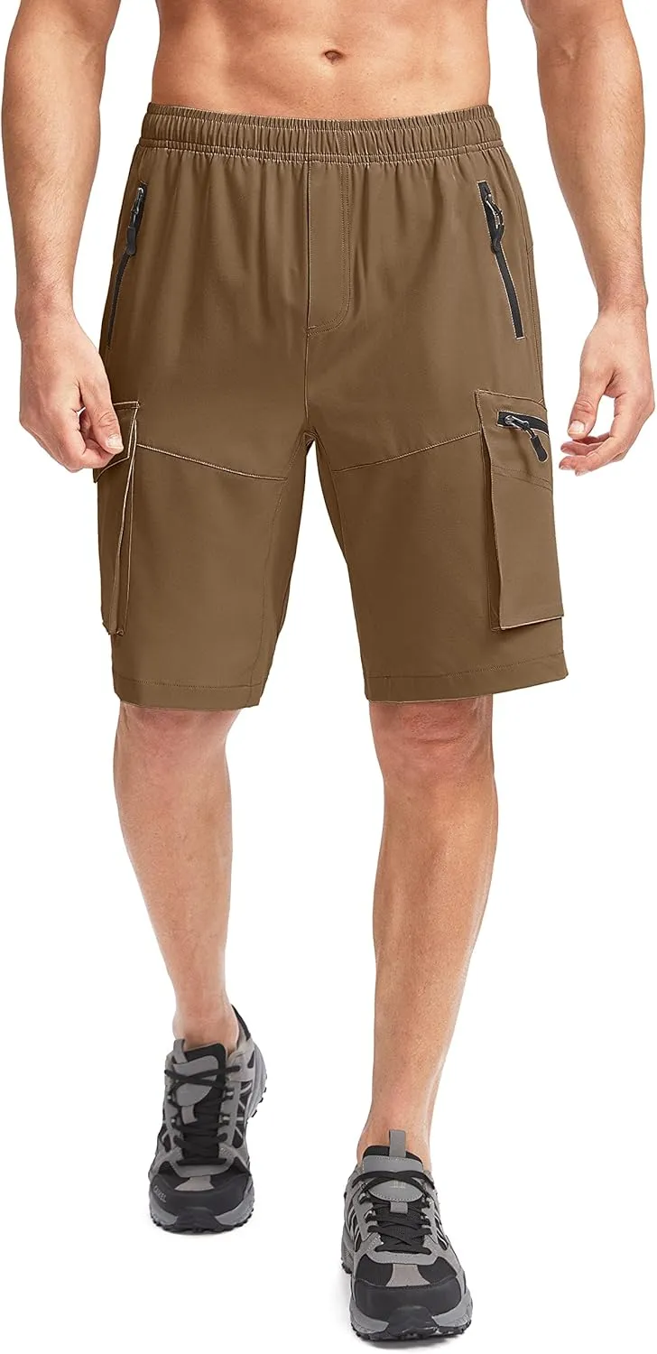 Bikewa Men's Mountain Bike Shorts 3D Padded Loose-fit Biking Riding Cycling Bicycle Biker Shorts Zipper Pockets