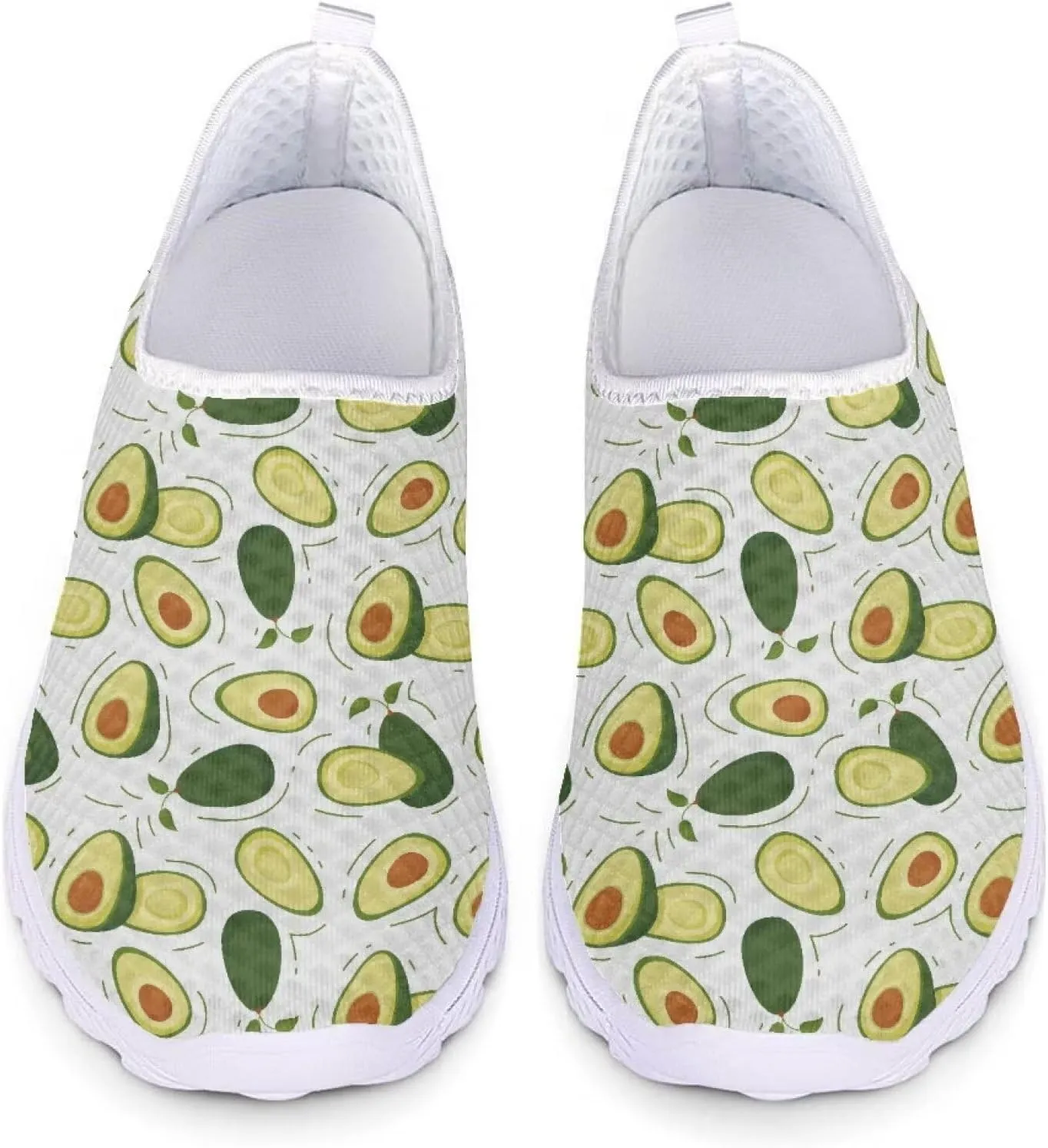 Binienty Unisex Printed Trainers Gym Running Shoes Lightweight Slip-On Walking Sneakers for Women Men