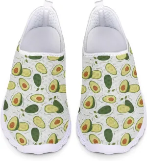 Binienty Unisex Printed Trainers Gym Running Shoes Lightweight Slip-On Walking Sneakers for Women Men