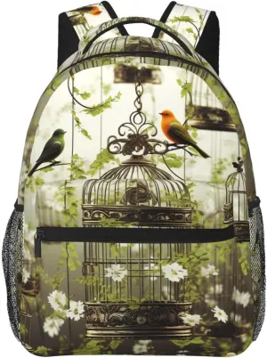 Birdcages and birds Backpack Laptop Backpack for Men Women Lightweight Backpack Rucksack Laptop Bag Daypack for Travel