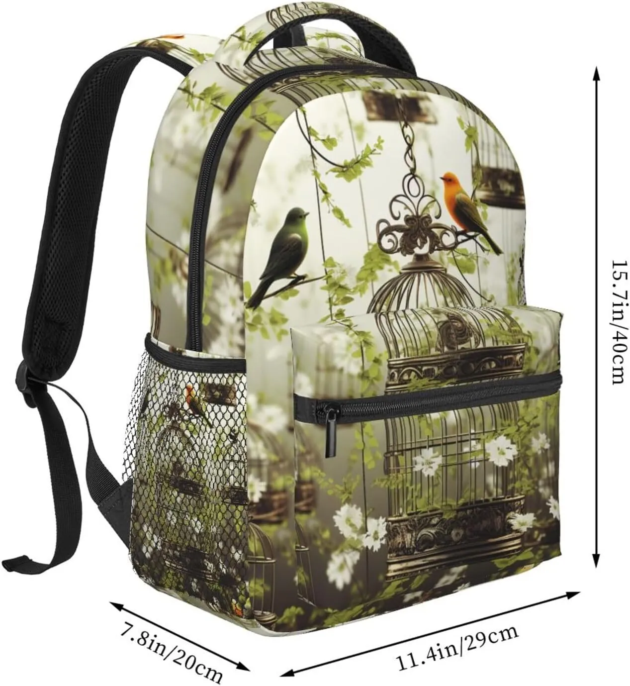 Birdcages and birds Backpack Laptop Backpack for Men Women Lightweight Backpack Rucksack Laptop Bag Daypack for Travel