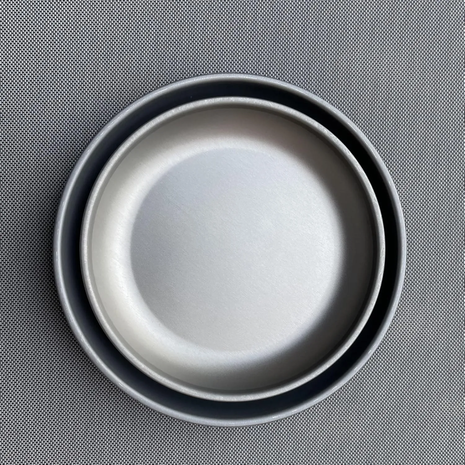 BIVOUAC Titanium Plate Camping Dish Outdoor Tableware Ultralight Pan (2Pcs Plates (Large Small))