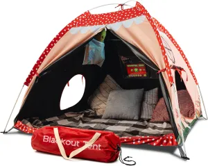 Blackout Sensory Tent for Kids with Autism - 51"x 51"x 40" Calming Corner, Easy to Assemble & Durable with Clear Phone Pocket and Mesh Storage – Ideal for SPD, ADHD & Autistic Children Mushroom Tent