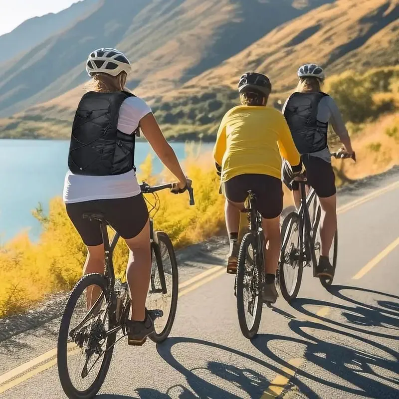 Black/White Cycling Hydrating Backpack S/M/L Running Hydrating Vest Backpack Outdoor Sports Trail Large Capacity Running Vest