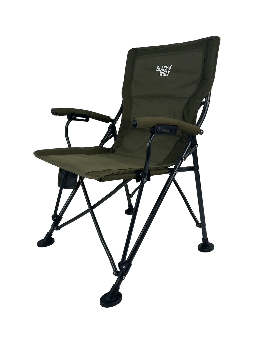 BlackWolf 4 Fold High Back Camping Chair - Moss