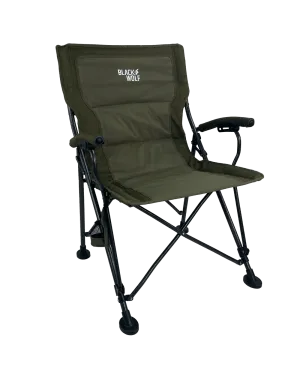 BlackWolf 4 Fold High Back Camping Chair - Moss