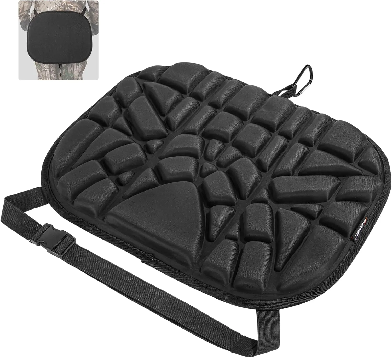 BLISSWILL Hunting seat Cushion，Stadium Cushion，100% Memory Foam Silent Lightweight for Camping, Hunting, Fishing，Camping，Outdoor