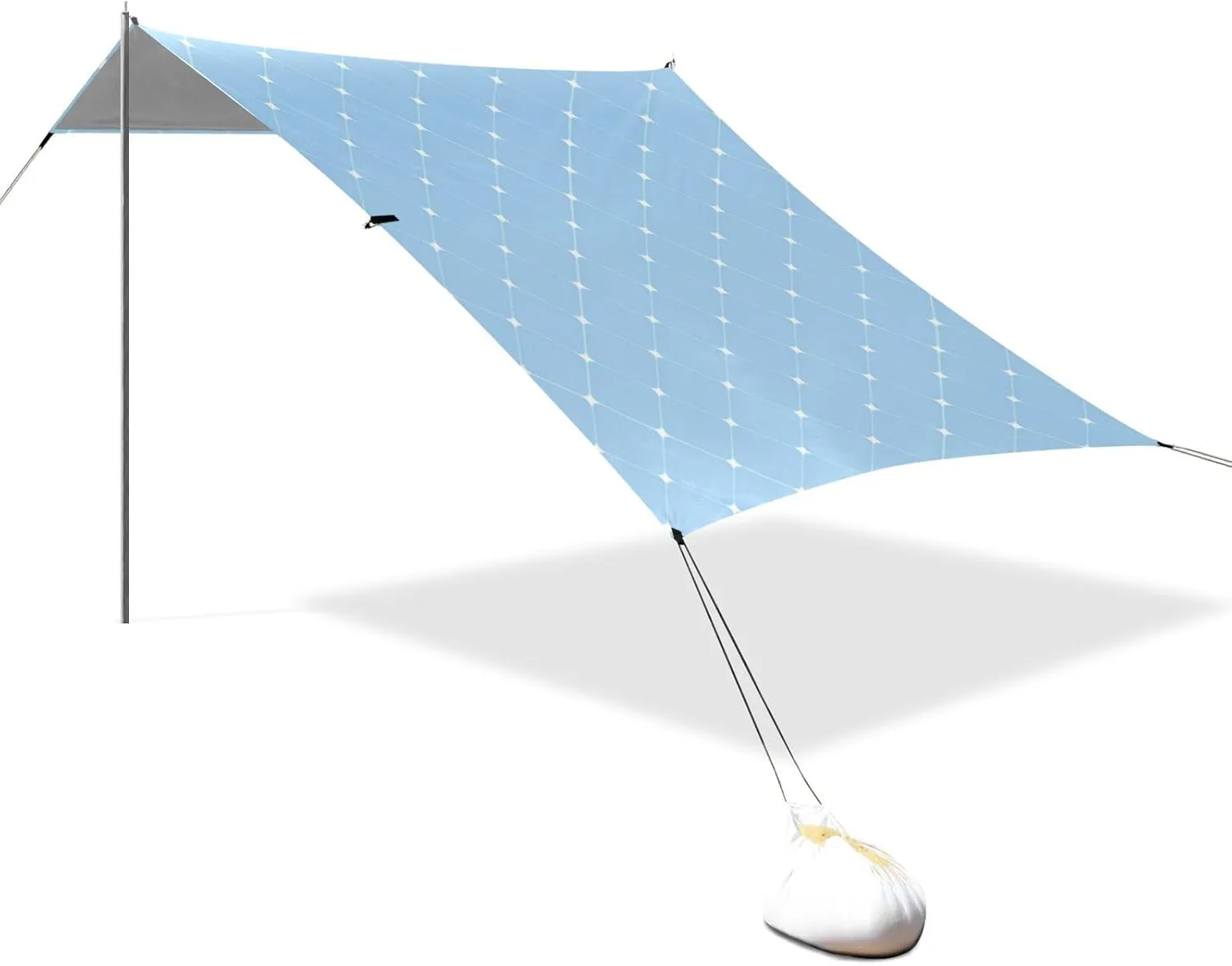 Blue and White Check Designed UPF50 Beach Cabana Tent Water-Resistant Shade Sun Shelter with Carrying Bag for Backyard, Grassland, Park carpa para Playa