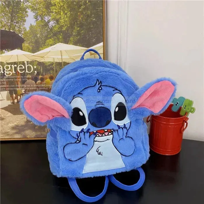 Blue Fluffy Backpack