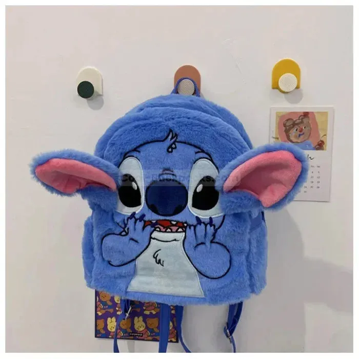 Blue Fluffy Backpack