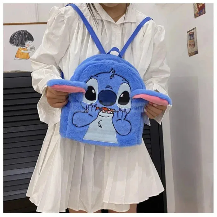 Blue Fluffy Backpack