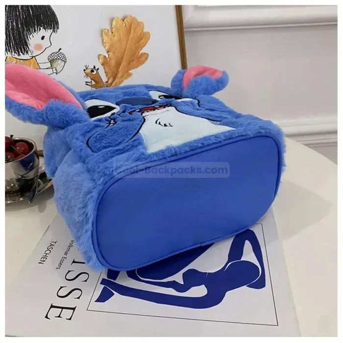 Blue Fluffy Backpack
