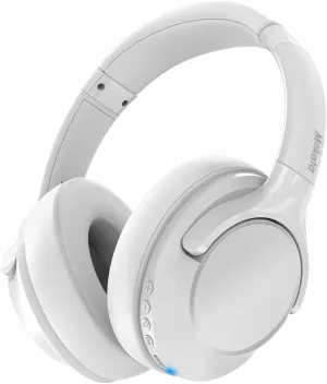 Bluetooth 5.3 Headphones Over Ear 68H Playtime 6 EQ Wireless Headset with Microphone HiFi Stereo Foldable Lightweight Deep Bass for Travel Home Office Cellphone White