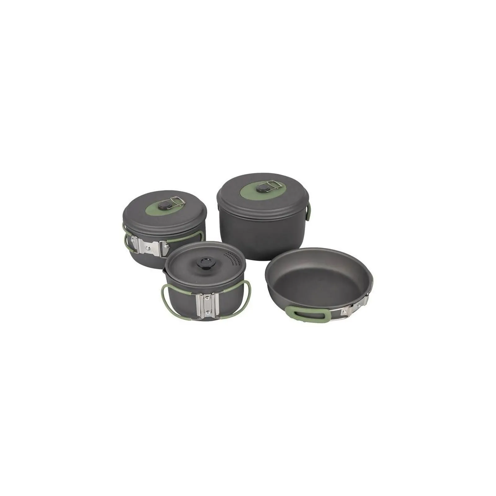 Bo-Camp Cookware Set Explorer 4 Pieces Hard Anodized Aluminium