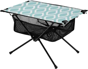 Bolaz Outdoor Folding Portable Picnic Camping Table-Abstract Lemons Blue,Storage Mesh for Camping Gear Accessories, Hiking, Mountaineering, Outdoor Travel