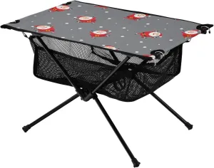 Bolaz Outdoor Folding Portable Picnic Camping Table-Cartoon Santa 12,Storage Mesh for Camping Gear Accessories, Hiking, Mountaineering, Outdoor Travel