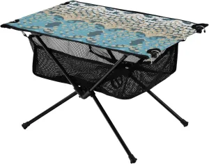 Bolaz Outdoor Folding Portable Picnic Camping Table-Wave Point5,Storage Mesh for Camping Gear Accessories, Hiking, Mountaineering, Outdoor Travel
