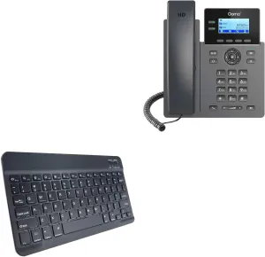 BoxWave Keyboard Compatible with Ooma 2602 IP Phone - SlimKeys Bluetooth Keyboard, Portable Thin with Chiclet-Style Keys - Jet Black