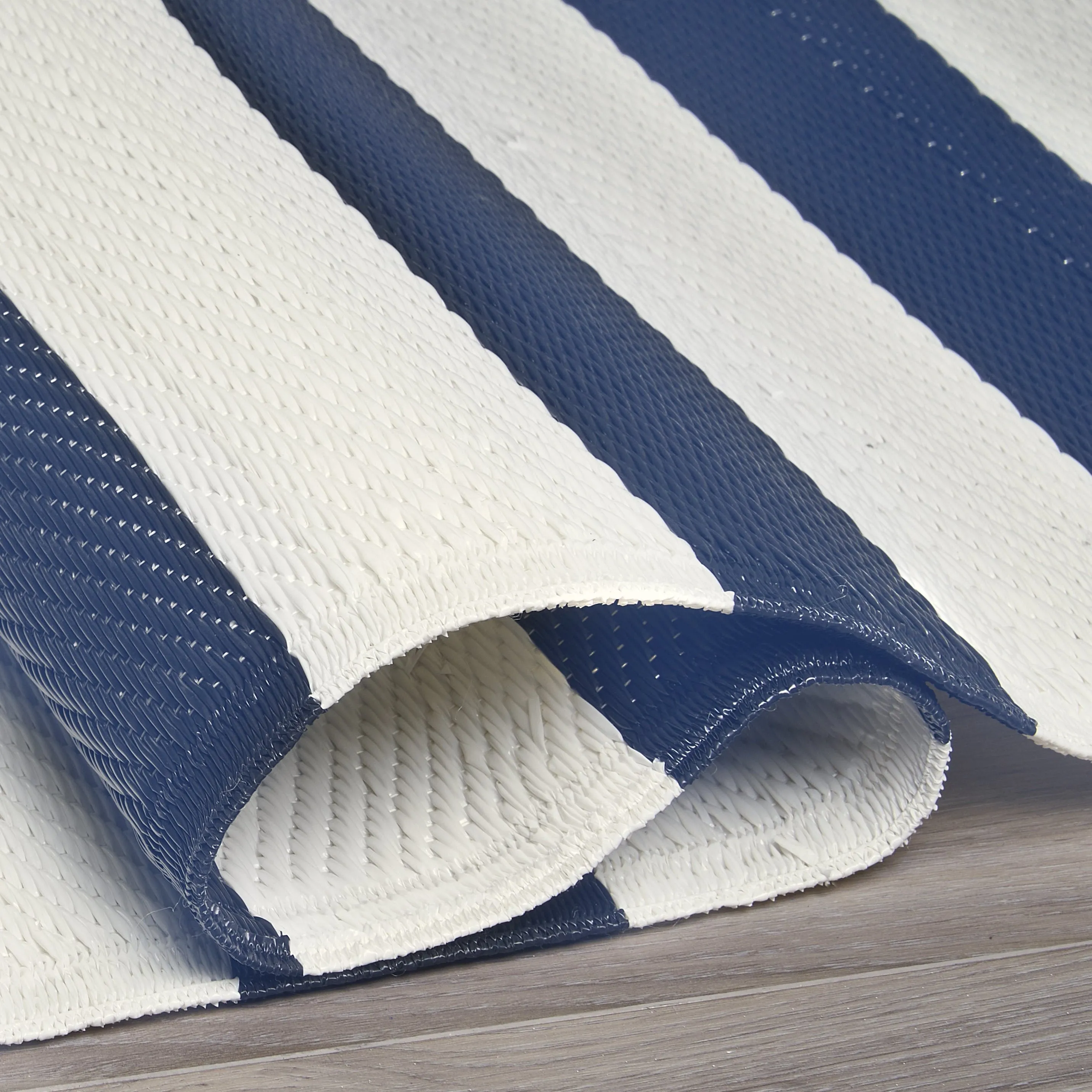 Brittany Stripe - Blue & White (9' x 12') Foldable Rug