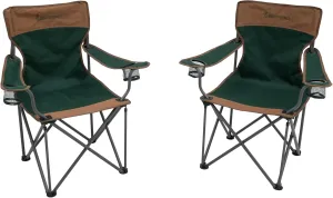 Browning Camping Double Back Foldable Chairs, Set of 2