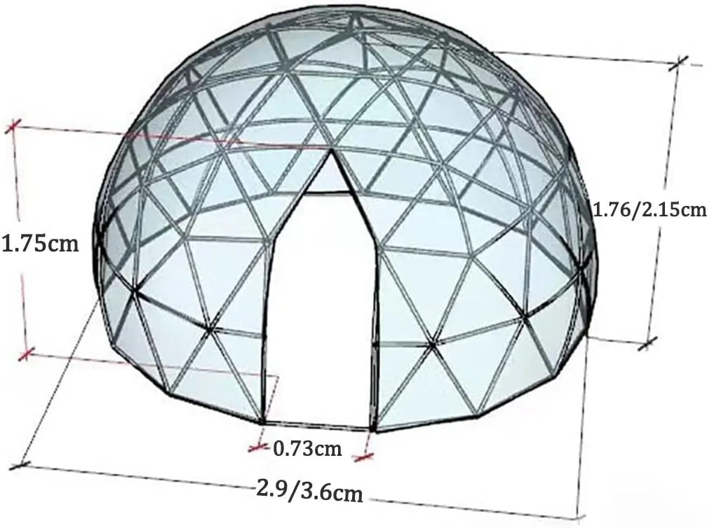 Bubble Tent Dome House Outdoor, Dome House Camping Tent, PVC Dome Tents, Weatherproof Greenhouse Garden Bubble Tent for Outdoor Dining Backyard Camping Stargazing,2.9M