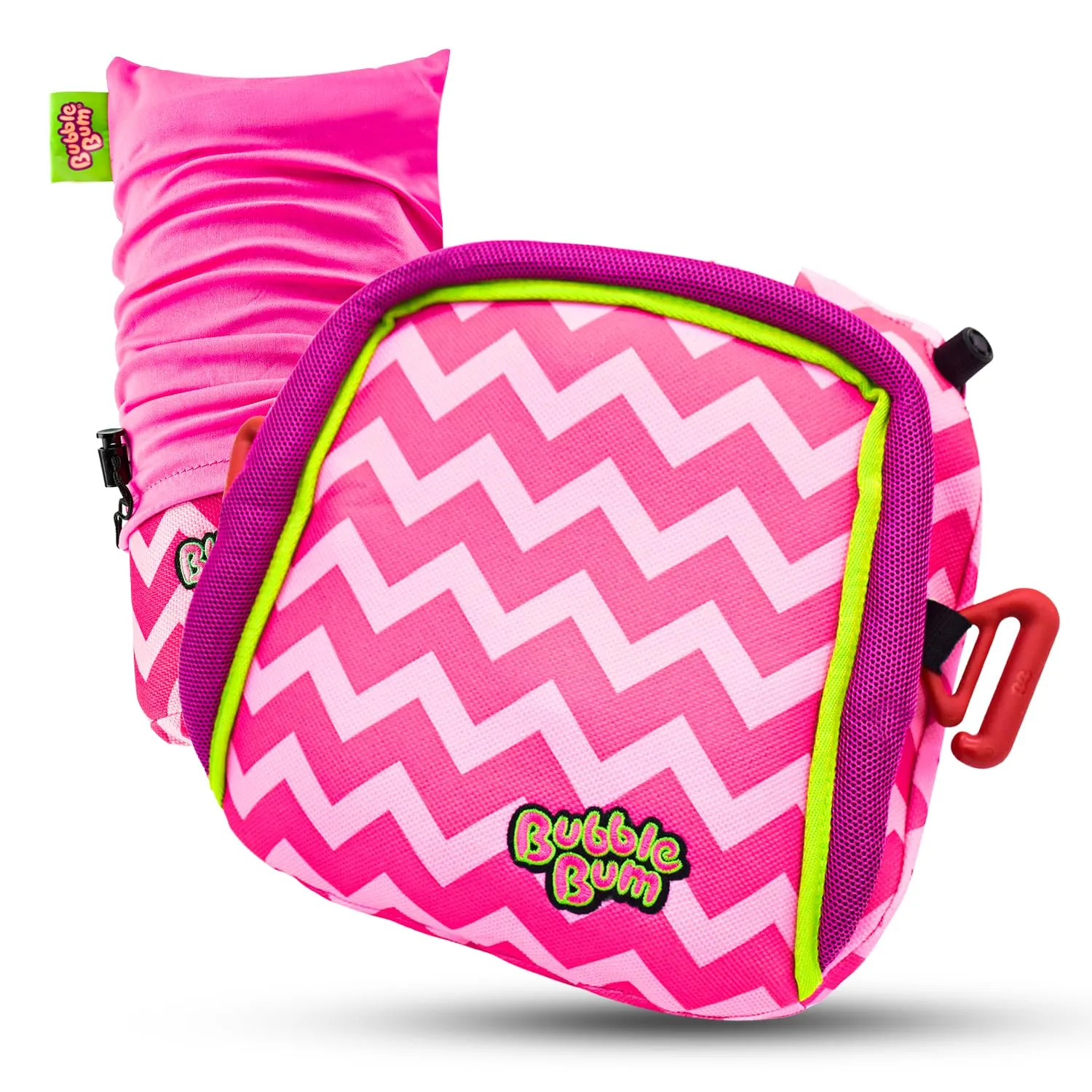 Bubblebum Booster Car Seat, Inflatable Booster Seat for Kids, Travel Carseat, Backless Portable Child Safety Seats for Car, Inflatable Seats for Cars 40-100 lbs, for 4 Year Old   Toddler, Kid - Pink