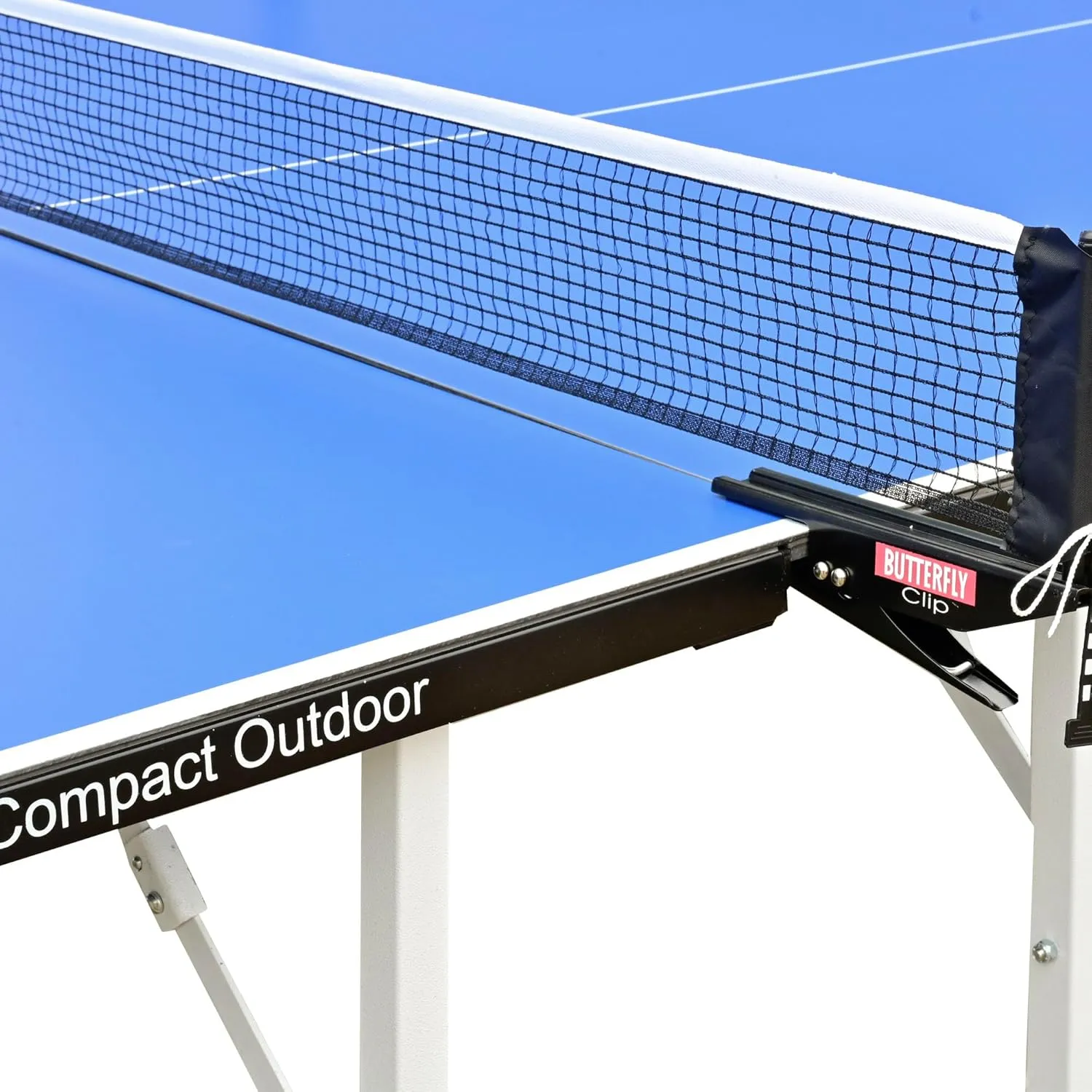 Butterfly Compact Outdoor Ping Pong Table - Thick Outdoor Table Tennis Table - All-Weather Removable Ping Pong Net Included - Ships Assembled - Folds and Rolls for Easy Transport