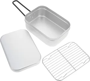 Cabilock Camping Bento Pot Aluminum Portable Lunch Container Hiking Backpacking Cookware Lunchboxes for Outdoor