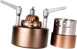 Camp Furnace Alcohol Furnace Burner Compact Lightweight Alcohol Burner Spirit Burner for Hiking Household BBQ Trips Equipment, with Windproof Ring
