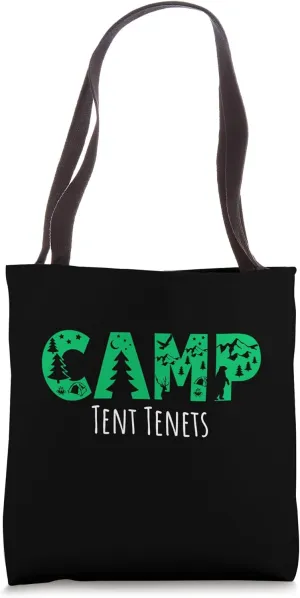 Camp Tent Tenets Camping Pun Tote Bag