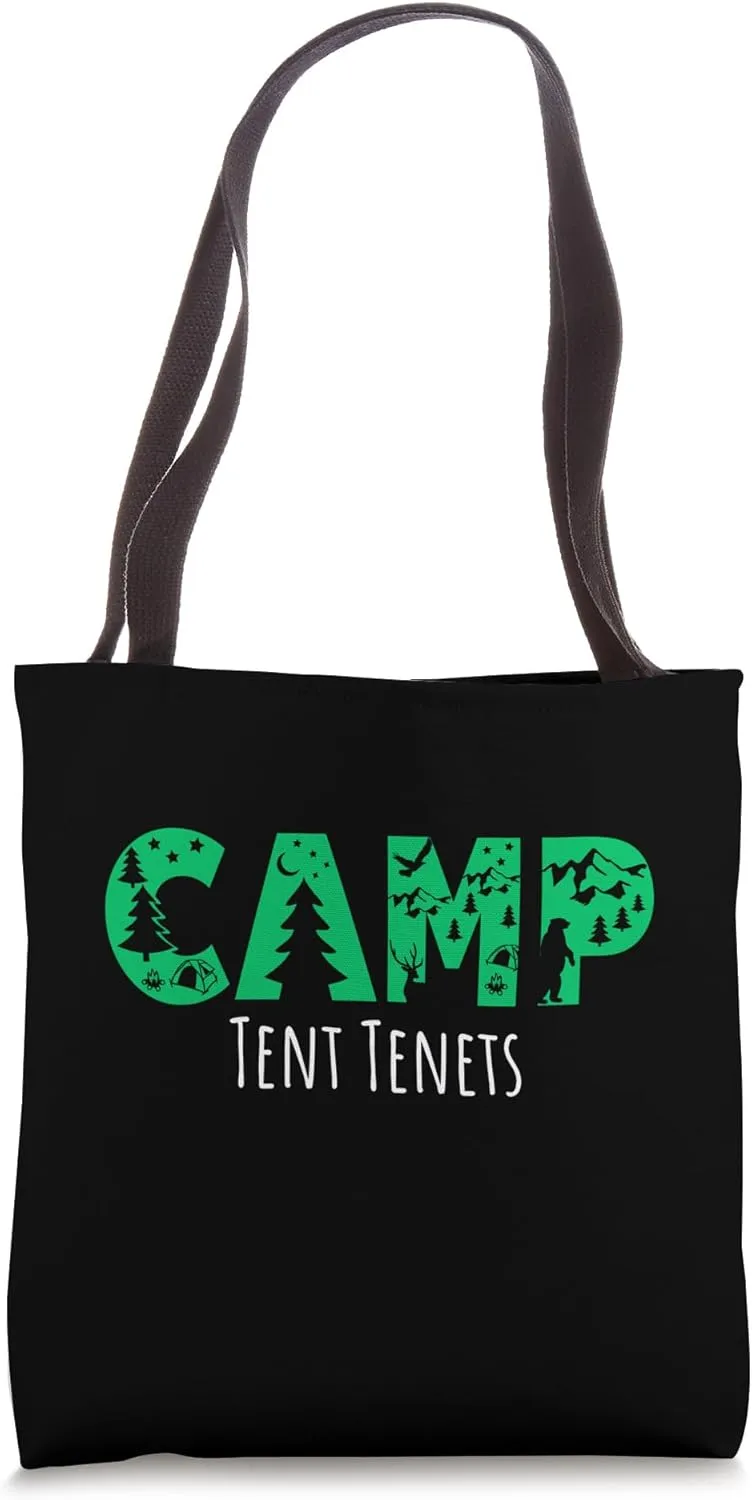 Camp Tent Tenets Camping Pun Tote Bag