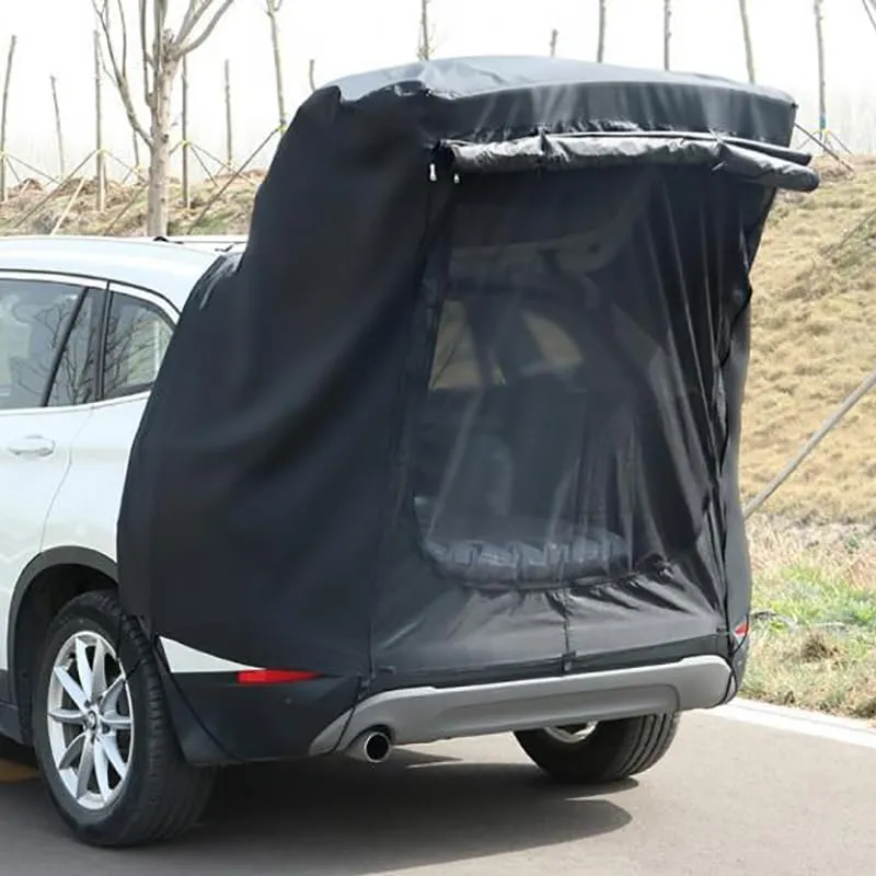Camper Shade Awning Canopy with Complete Kits for Audi e-tron/Q4 e-tron/Q8 e-tron/Cabriolet/Coupé, Waterproof UV Protection, Easy Set Up, Ultra-Durable Camping Tent,1 Style 1-A Black