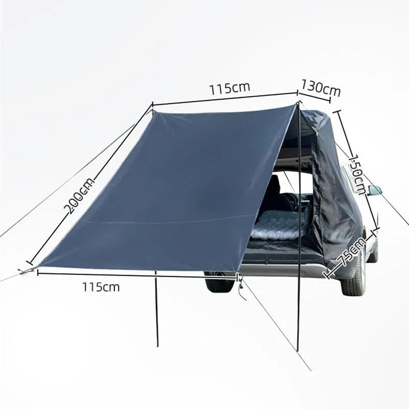 Camper Shade Awning Canopy with Complete Kits for Audi e-tron/Q4 e-tron/Q8 e-tron/Cabriolet/Coupé, Waterproof UV Protection, Easy Set Up, Ultra-Durable Camping Tent,1 Style 1-A Black