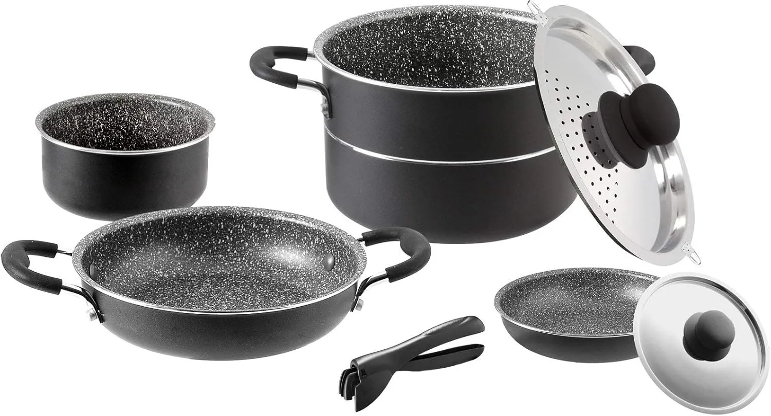 Camping Aluminium Cookware and Tableware Set Pirate 7 1 Ø 20 cm