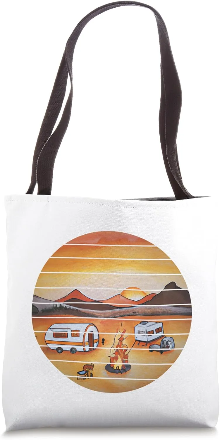Camping Campsite Motorhome Caravan Camper Tote Bag