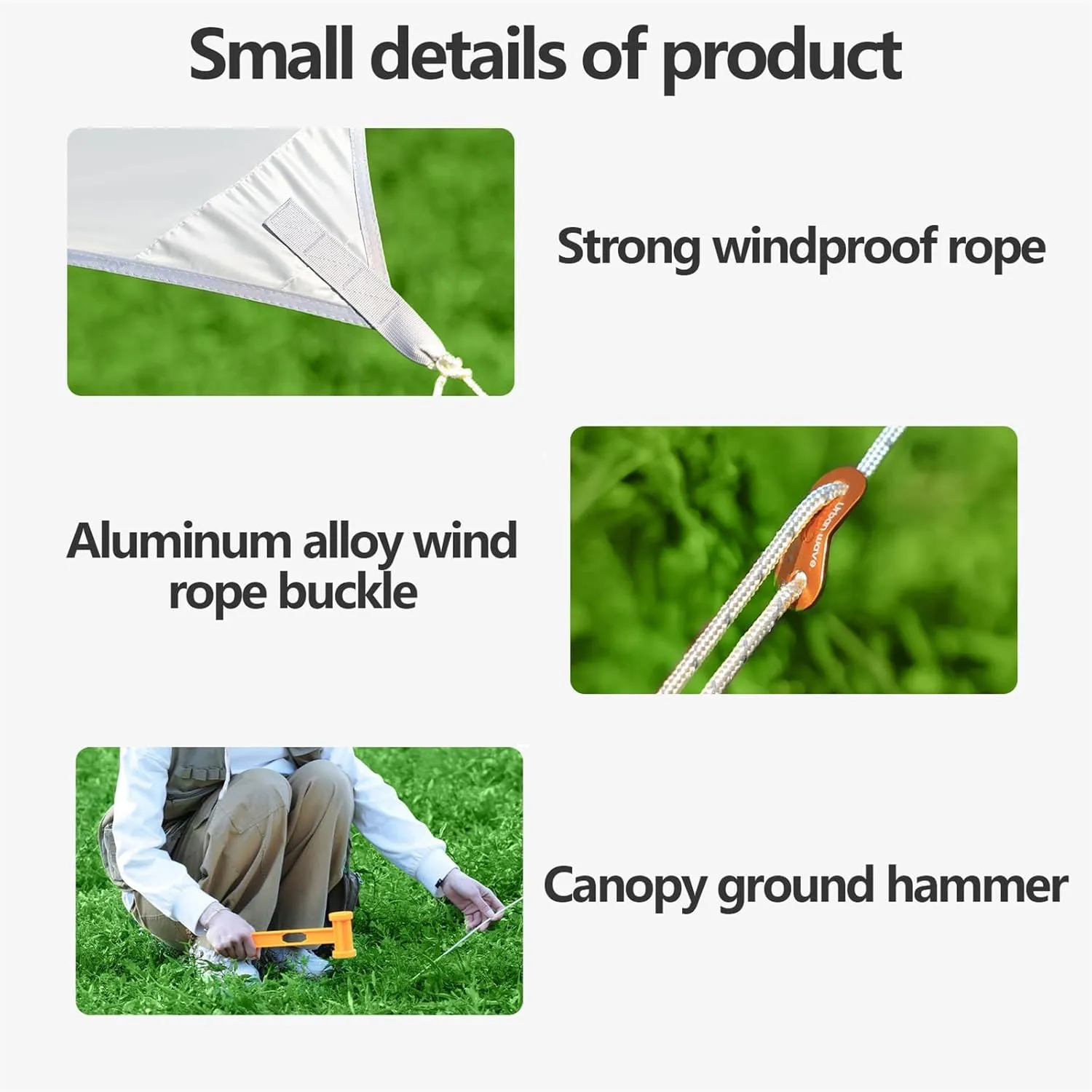 Camping Canopy,Versatile Camping Tarp, UV Resistant,Waterproof Portable Tarp,Lightweight for Camping, Backpacking and Outdoor Adventure Black