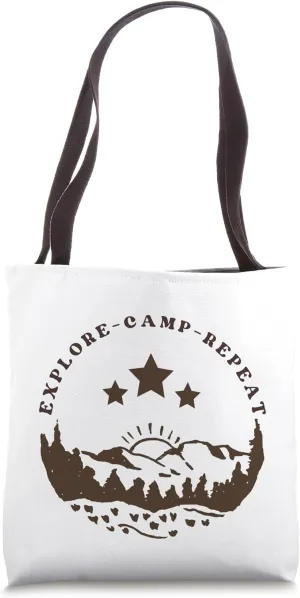 Camping Caravan Camping Motorhome Camping Motif Tote Bag