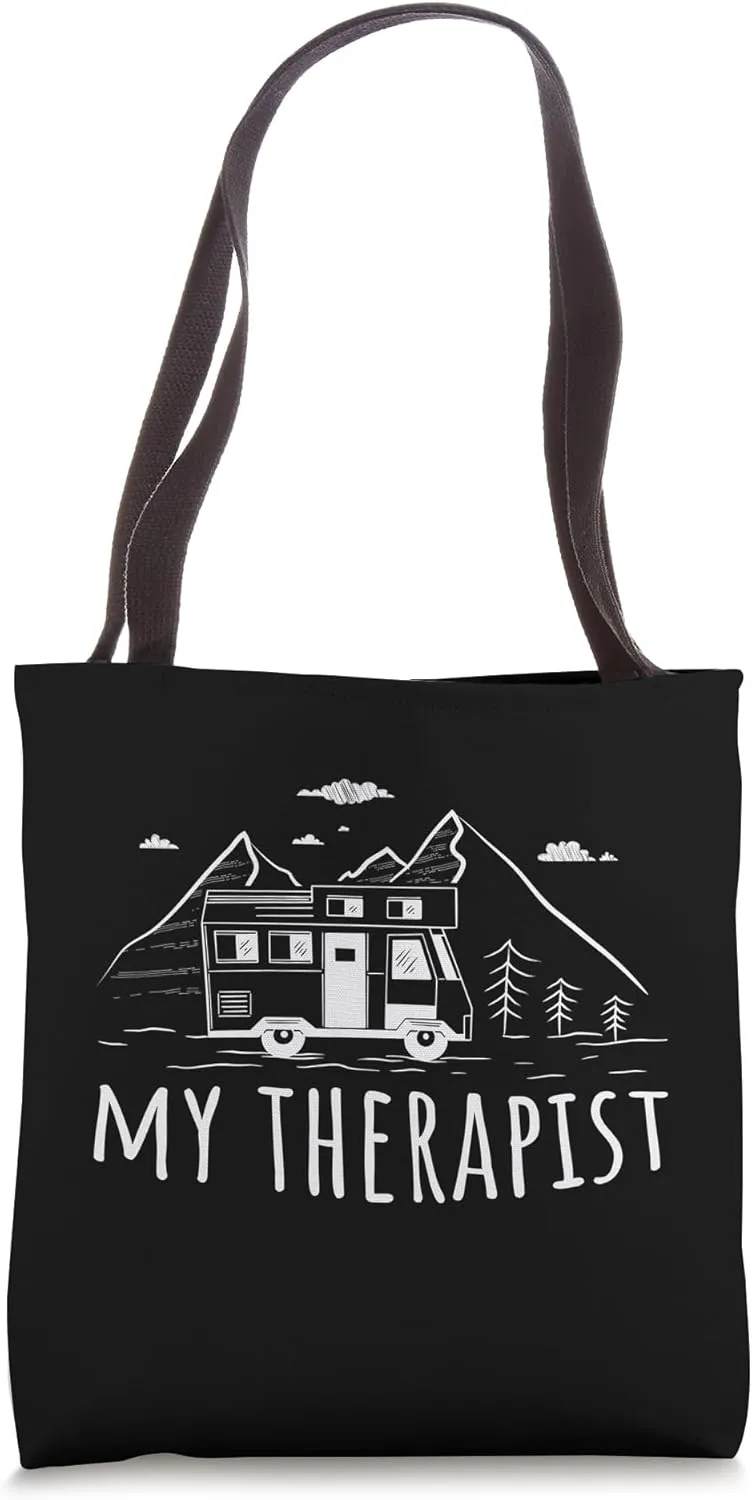 Camping Caravan My Therapist Tote Bag