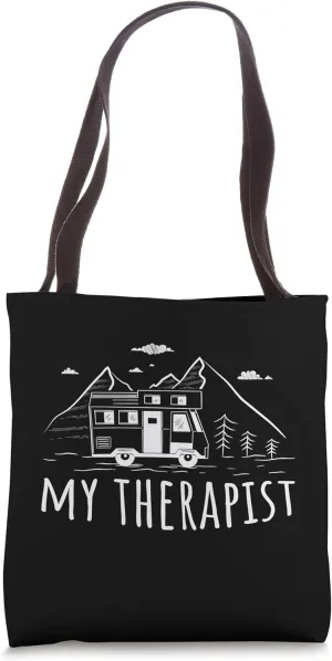 Camping Caravan My Therapist Tote Bag