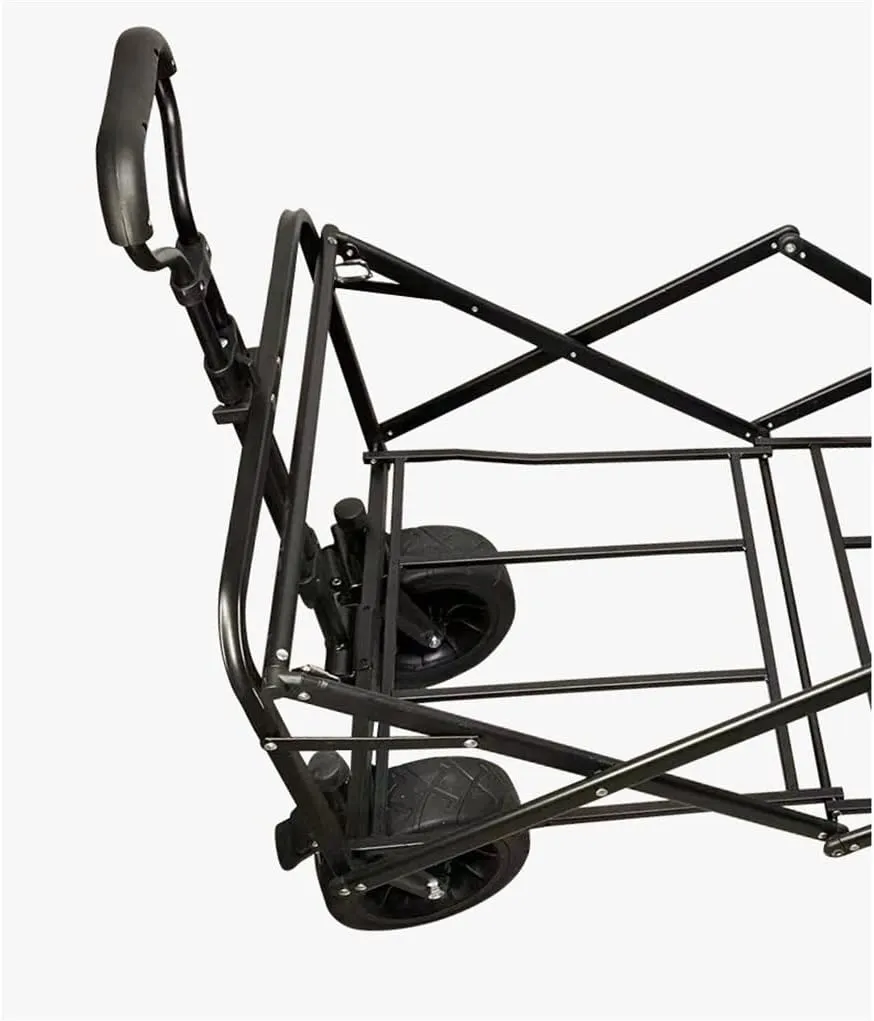 Camping Cart 120L Large Capacity Folding Adjustable Trolley Portable Shopping Pushcart Outdoor Picnic Beach Wagon (D 100 * 50 * 75cm)