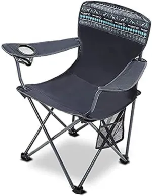 Camping Chair Fishing Chair Folding Chairs Camping Camping Folding Chair Collapsible Padded Arm Chair with Cup Holder, Lumbar Back Chair for Outdoor Indoor Lawn Chairs Outside (Size : 83 * 47 * 47cm)