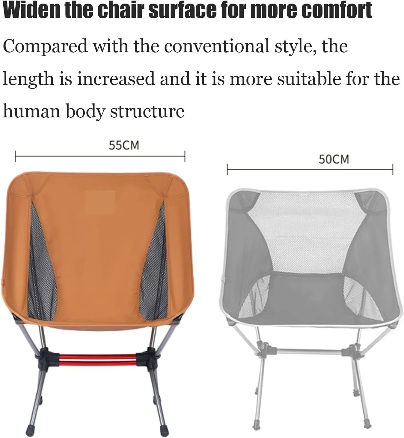 Camping Chair Folding Chairs Lawn Chairs Ultralight Backpack Camping Chair Travel Hiking Foldable Portable Outdoor Beach Backpack Seat, Breathable Double-Sided Mesh Folding Chair Camp Chair Moon Chair