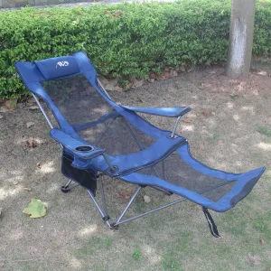 Camping Chair with Footrest,Outdoor Zero Gravity Chair Foldable Recliner Adjustable Patio Lounge Side Cup Holder Tray