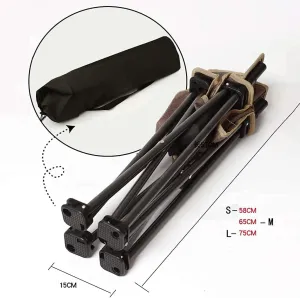 Camping Chairs for Adults Garden Chair Folding Camping Stool Portable Fishing Seat with Side Pocket for Picnic Beach Hiking Comfortable Rest Brown