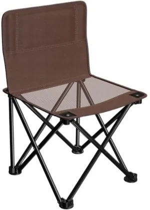 Camping Chairs Outdoor Folding Backrest Chair Portable Fishing Chair with Side Pocket Lightweight Leisure Chairs Padded Deck Chair Portable Folding Chair (Color : F)