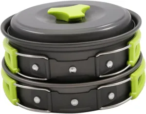 Camping Cookware Camping Cooking Set Outdoor Cook Gear Lightweight Aluminum Alloy with Storage Bag Pot Pan for Dinner Fishing