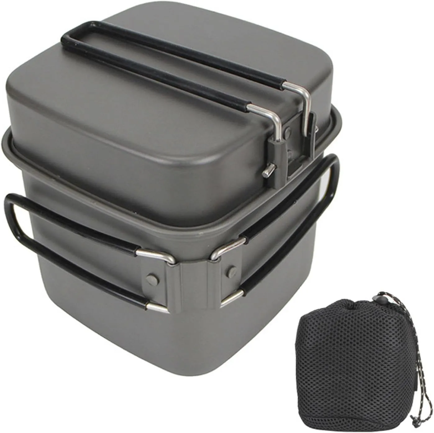 Camping Cookware - Lightweight Hiking Pot, Portable Outdoor Cooking Pot | Outdoor Cooking Camping Cookware Aluminum Non-Stick Camping Pots Camping Equipment Accessories Hiking Jerk